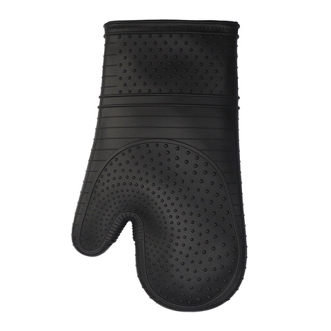 Ensemble de mitaine de four en silicone noire