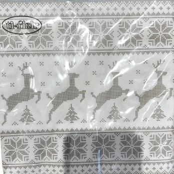 Serviette de table - Cerfs et flocons