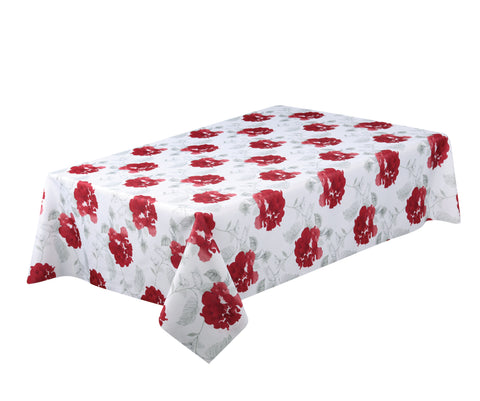 Nappe imprimée "Adore" rouge