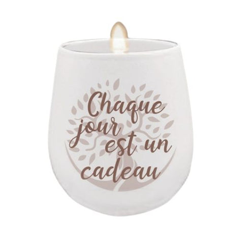 Bougie "Chaque jour est un cadeau"
