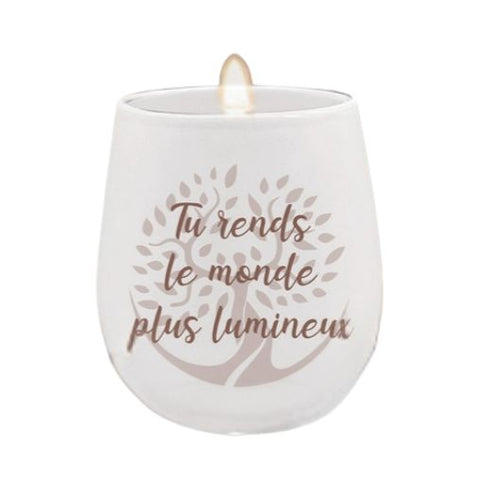 Bougie "Tu rends le monde plus lumineux"