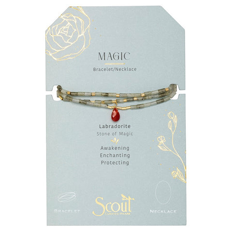 Bracelet ou collier en labradorite – Pierre de magie