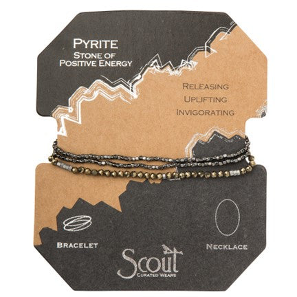 Bracelet ou collier en pyrite – Pierre d’énergie positive
