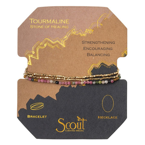 Bracelet ou collier en tourmaline – Pierre de la guérison