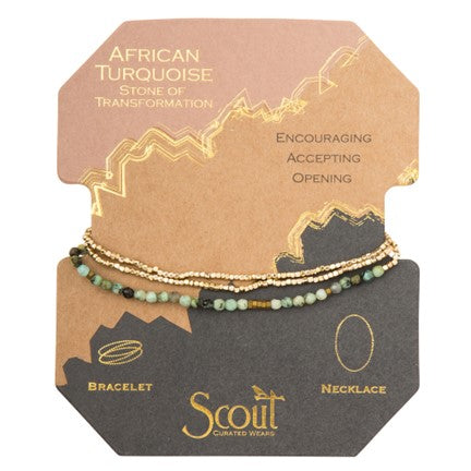 Bracelet ou collier en turquoise africaine – Pierre de transformation