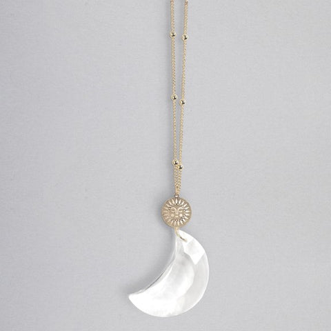 Mini capteur de lumière – Lune et soleil dorés avec cristal facetté