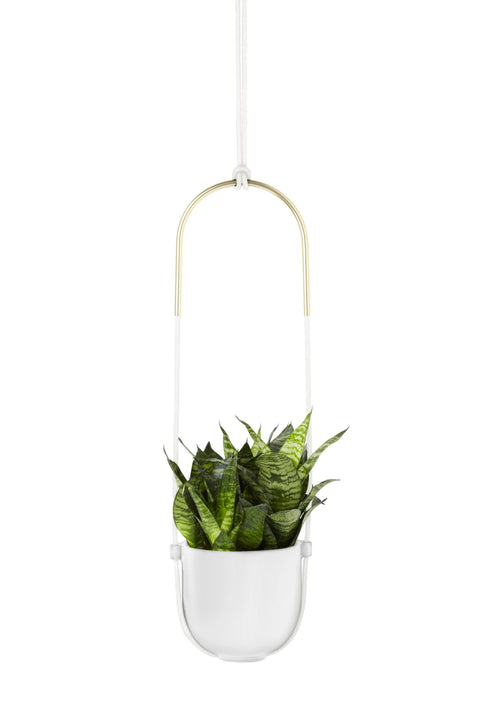 Jardinière blanche à suspendre