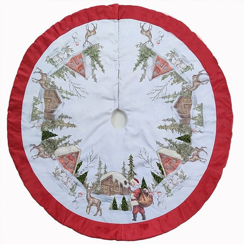 Jupe de sapin de Noël paysage hivernal