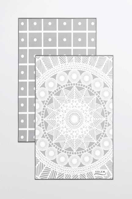 Linges à vaisselle Les Raffinés - Gris (2) - SOLEM