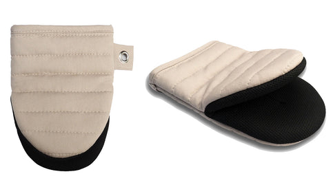 Ensemble de mini mitaines de four beige