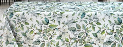 Nappe en vinyle "Magnolia verte"