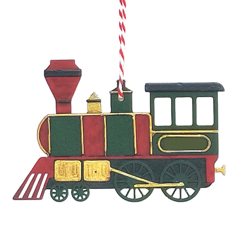 Ornement de locomotive vintage en métal