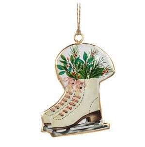 Ornement de patins blanc