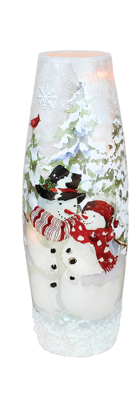 Vase lumineux bonhomme de neige