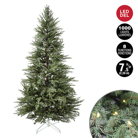 Sapin de Noël à 1000 lumières blanc chaud