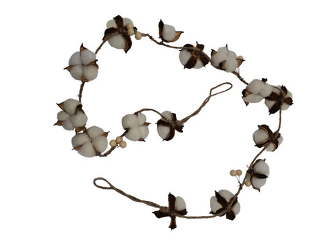 Guirlande de corde de boules de coton