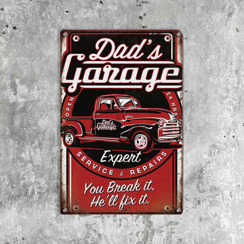 Affiche décorative "Dad's Garage"
