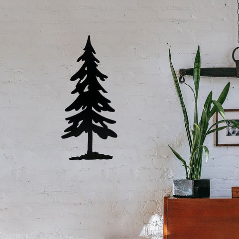 Appliqué mural d'arbre en métal