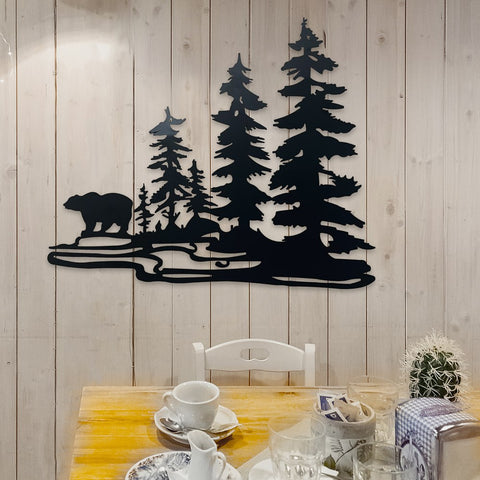 Appliqué mural en métal