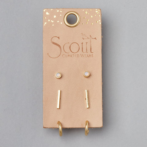 Ensemble de 3 paires de boucles d’oreilles dorées