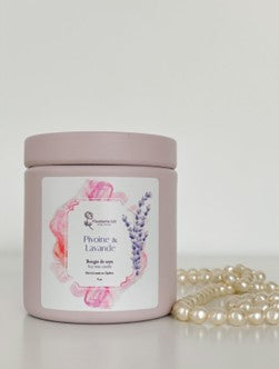 Bougie de soya Pivoine et Lavande - Pivoinerie de Lili