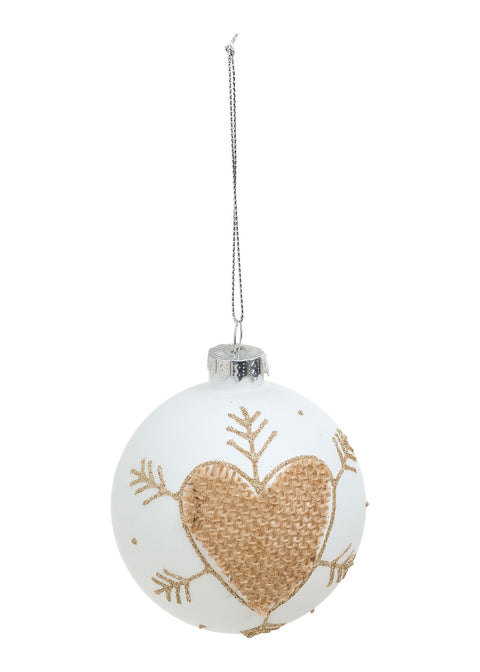 Boule de Noël avec coeur
