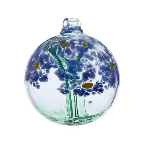 Boule en verre soufflée à arbre enchanté "Pense à vous"