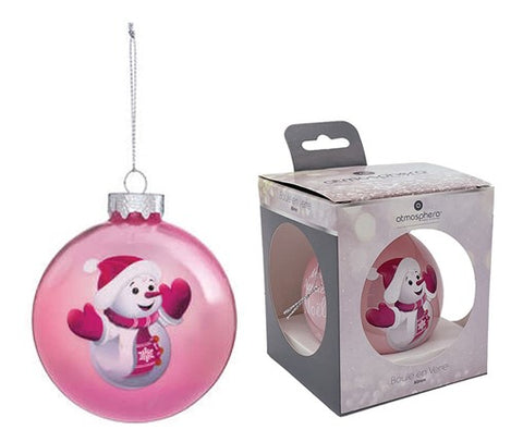 Boule “Mon premier Noël” rose