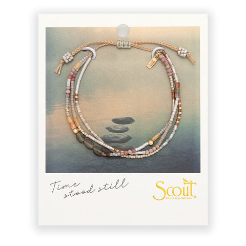 Bracelet ajustable – Labradorite et perles Miyuki