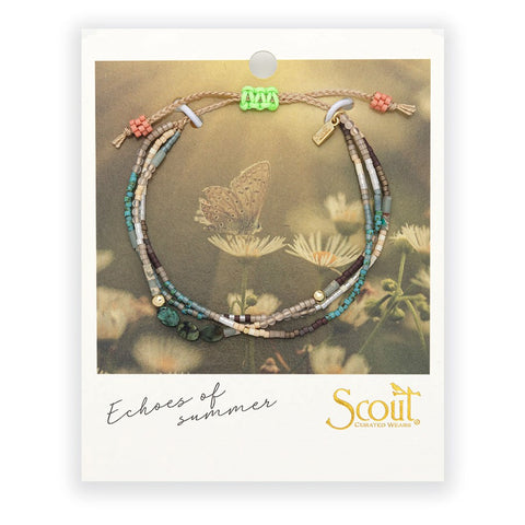 Bracelet ajustable – Turquoise africaine et perles Miyuki