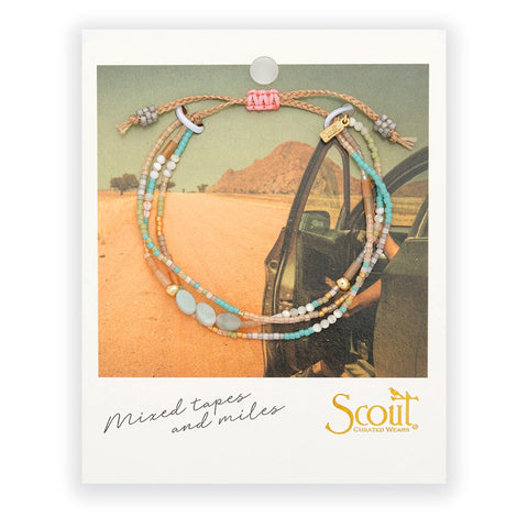 Bracelet ajustable – Amazonite et perles Miyuki