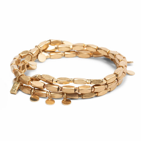 Bracelet doré à breloques 3-en-1 – Collier, bracelet ou bracelet de cheville