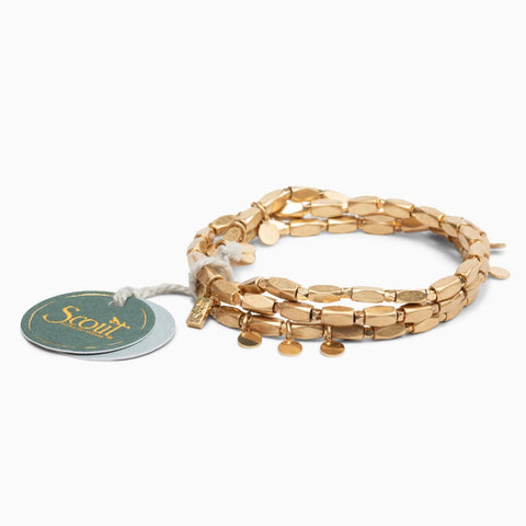 Bracelet doré à breloques 3-en-1 – Collier, bracelet ou bracelet de cheville