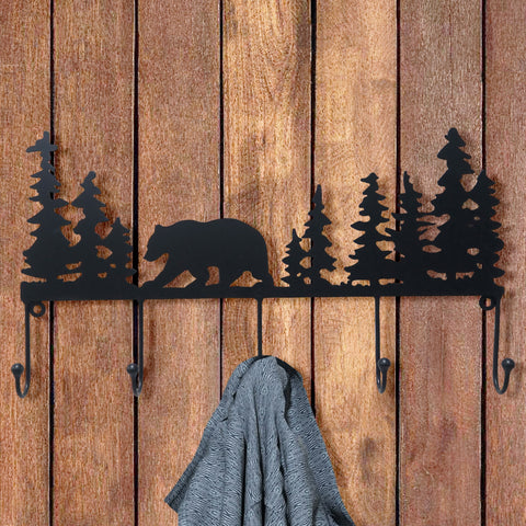 Crochets muraux en métal - Ours dans la forêt