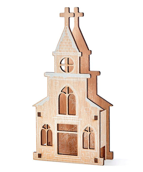Décoration en bois "Église"