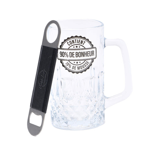 Duo Verre à bière et ouvre-bouteille – Collection Chantal Lacroix