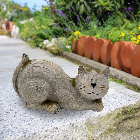 Décoration en forme de chat imitation bois