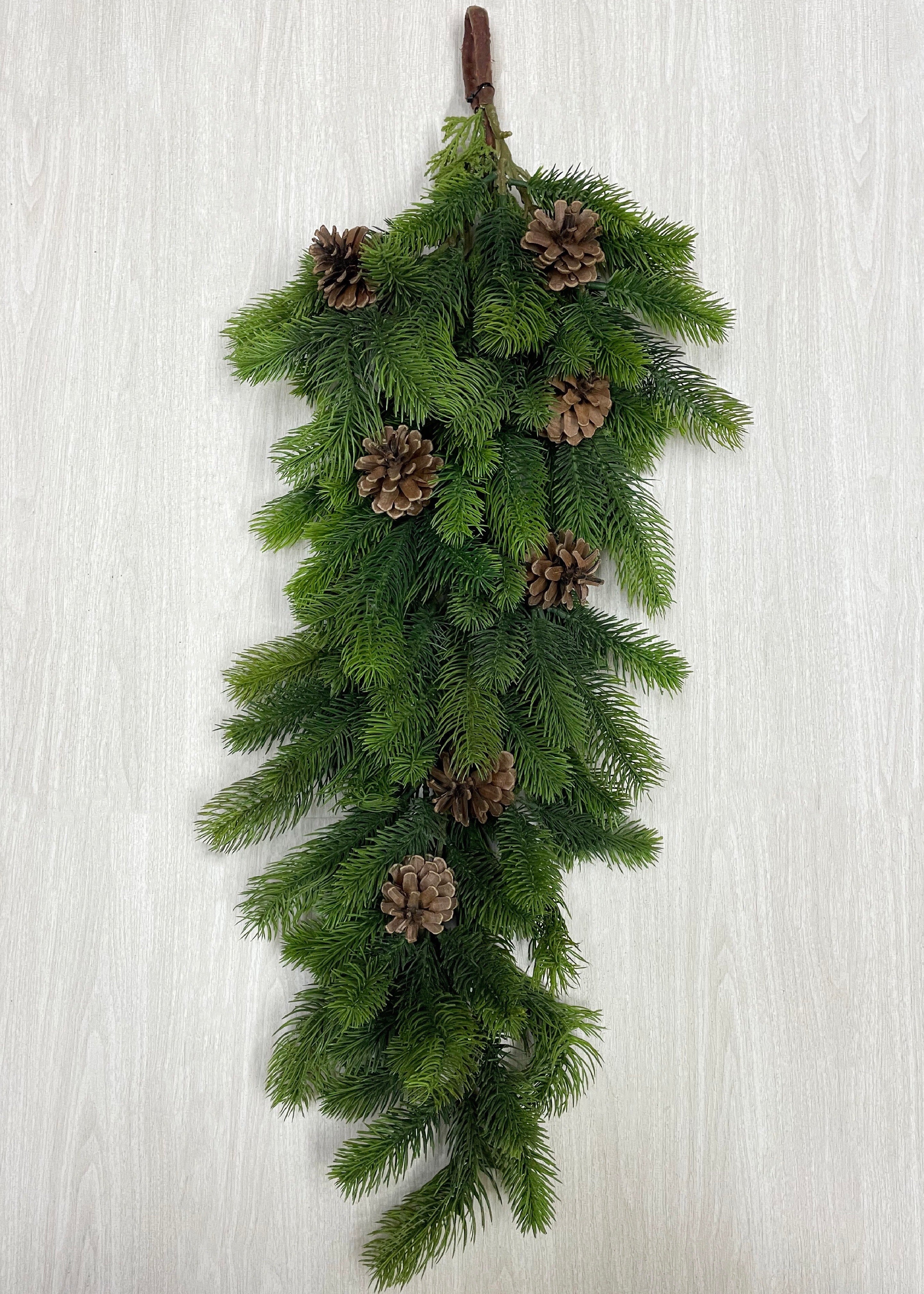 Guirlande De Cèdre Artificiel Hivernale - Effet Réel, PVC Souple - Longueur 150/180/270 Cm - Décoration Noël Intérieur/extérieur