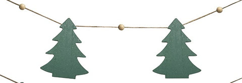 Guirlande de sapins vert en bois