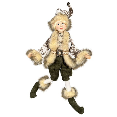 Lutin décoratif de Noël en habits nordiques