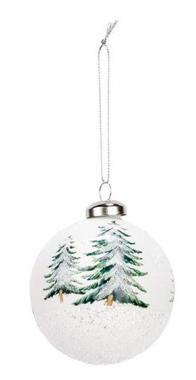 Boule de Noël avec sapin scintillant