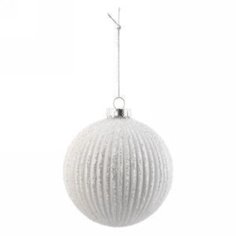 Boule de Noël blanche scintillante