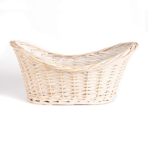 Panier ovale blanchi