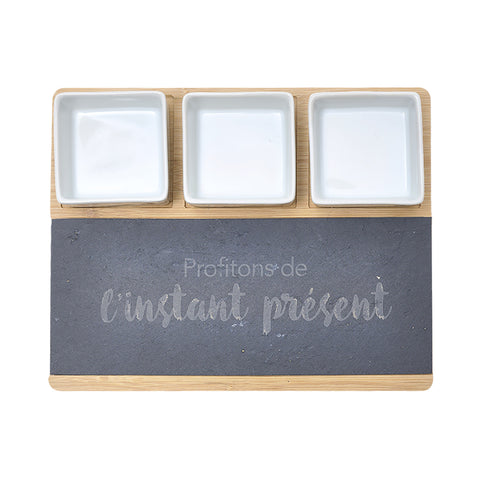 Planche ardoise et plats de service – Collection Chantal Lacroix