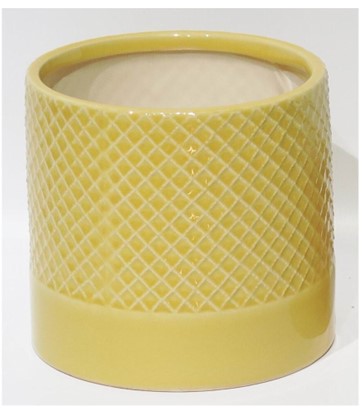 Vase décoratif jaune