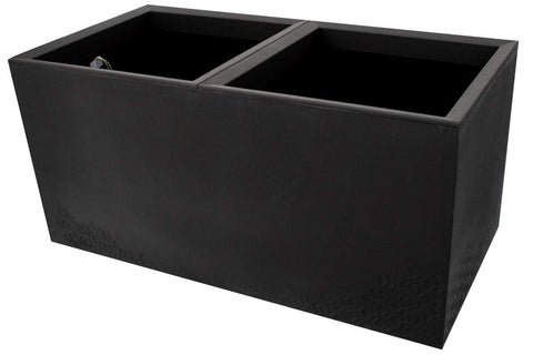 Pot Karo Eco noir à 2 compartiments