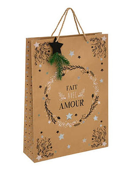 Sac cadeau "Fait avec amour"