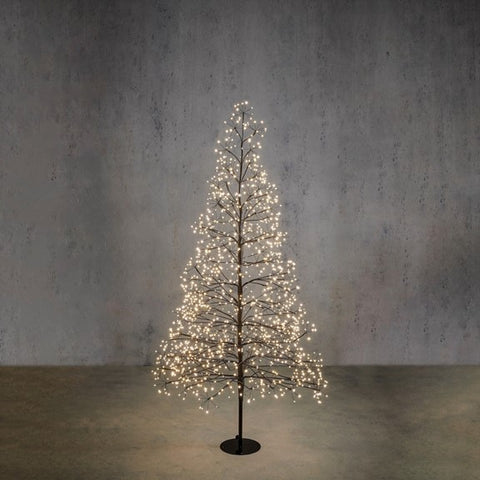 Sapin de Noël avec lumière blanc chaud