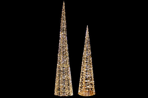 Sapin décoratif lumineux – Or brillant au LED