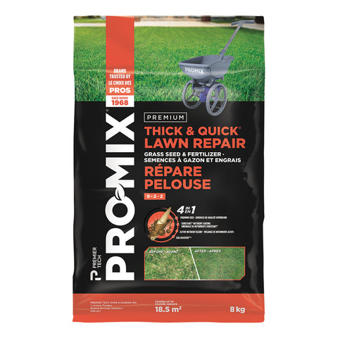 Semence à gazon PROMIX et engrais répare pelouse